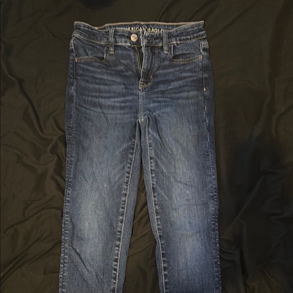 American Eagle Outfitters Women's Dark Blue Skinny Jeans
